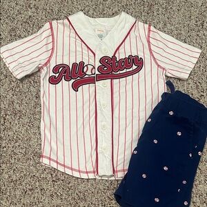 Gymboree All Star Kids Baseball Short Set